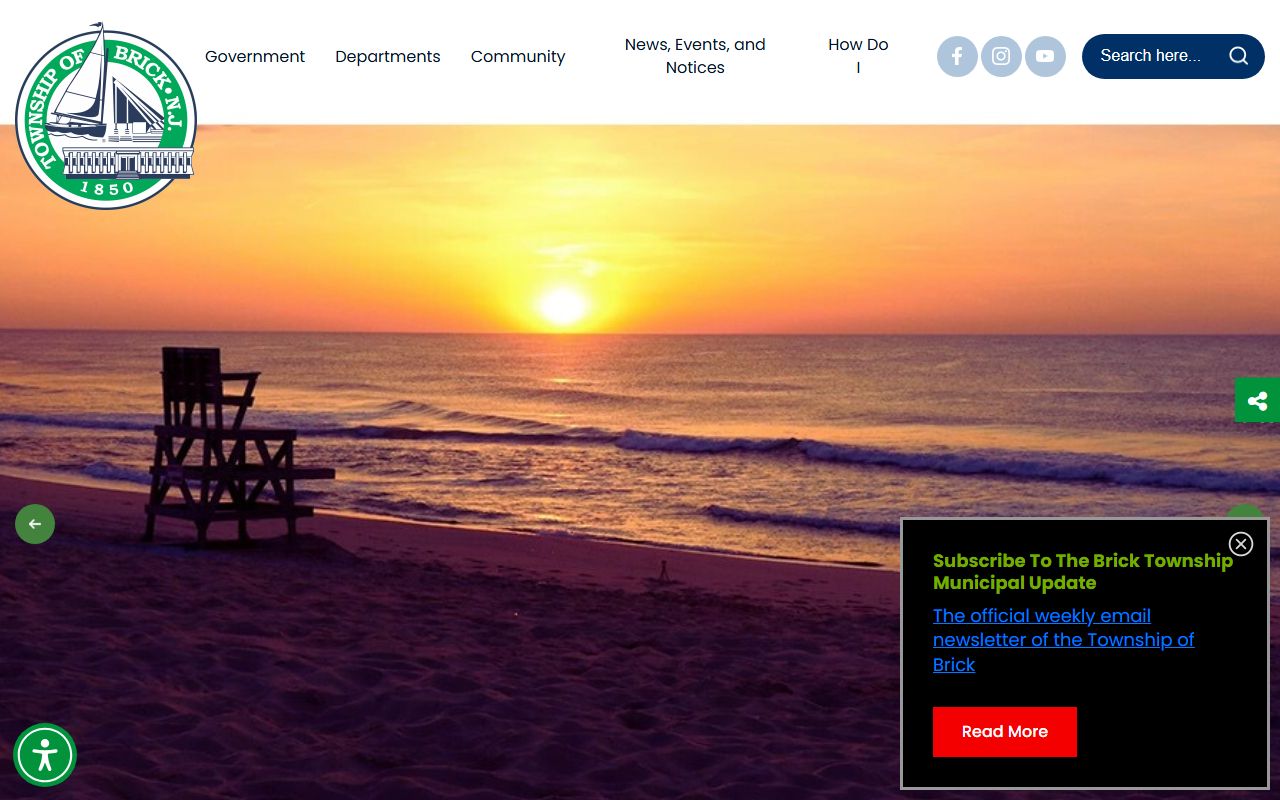 Brick Township Clerk office page for obituary and death record research