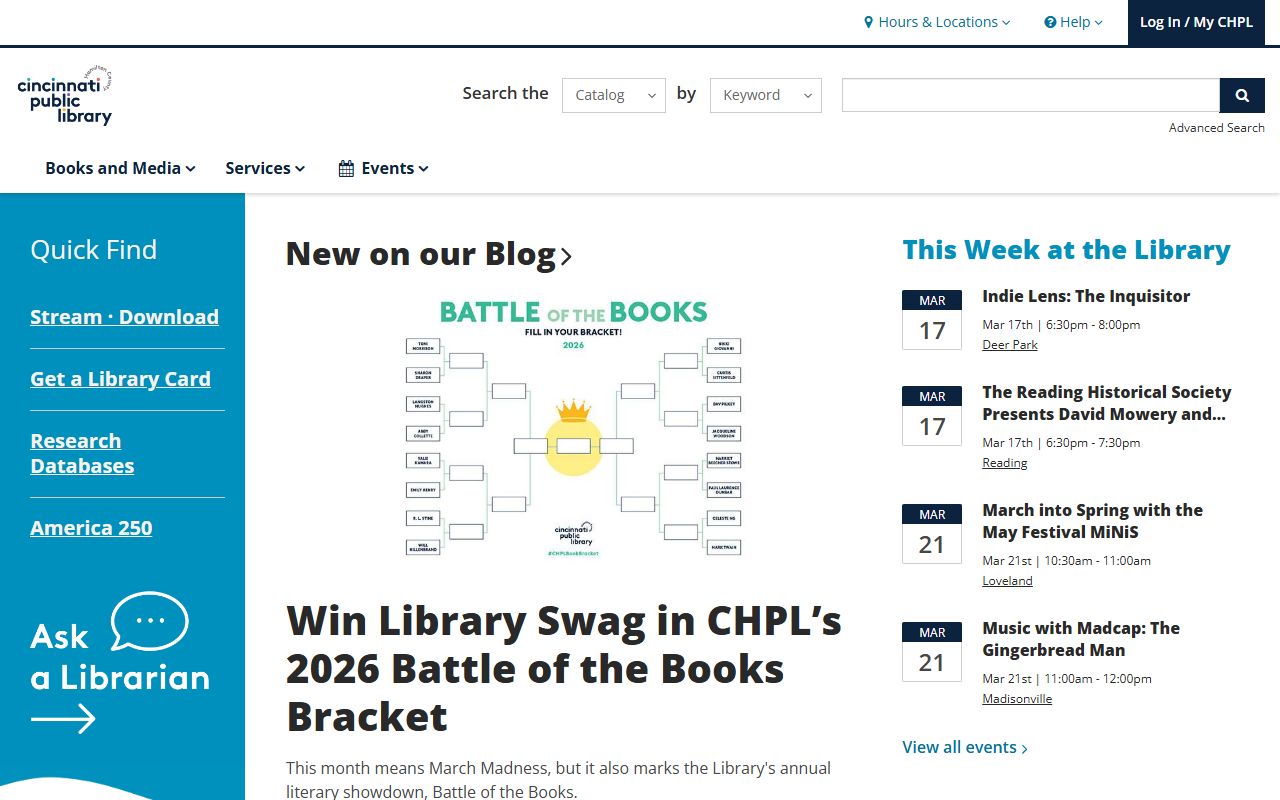 Cherry Hill Public Library for obituary and death record research