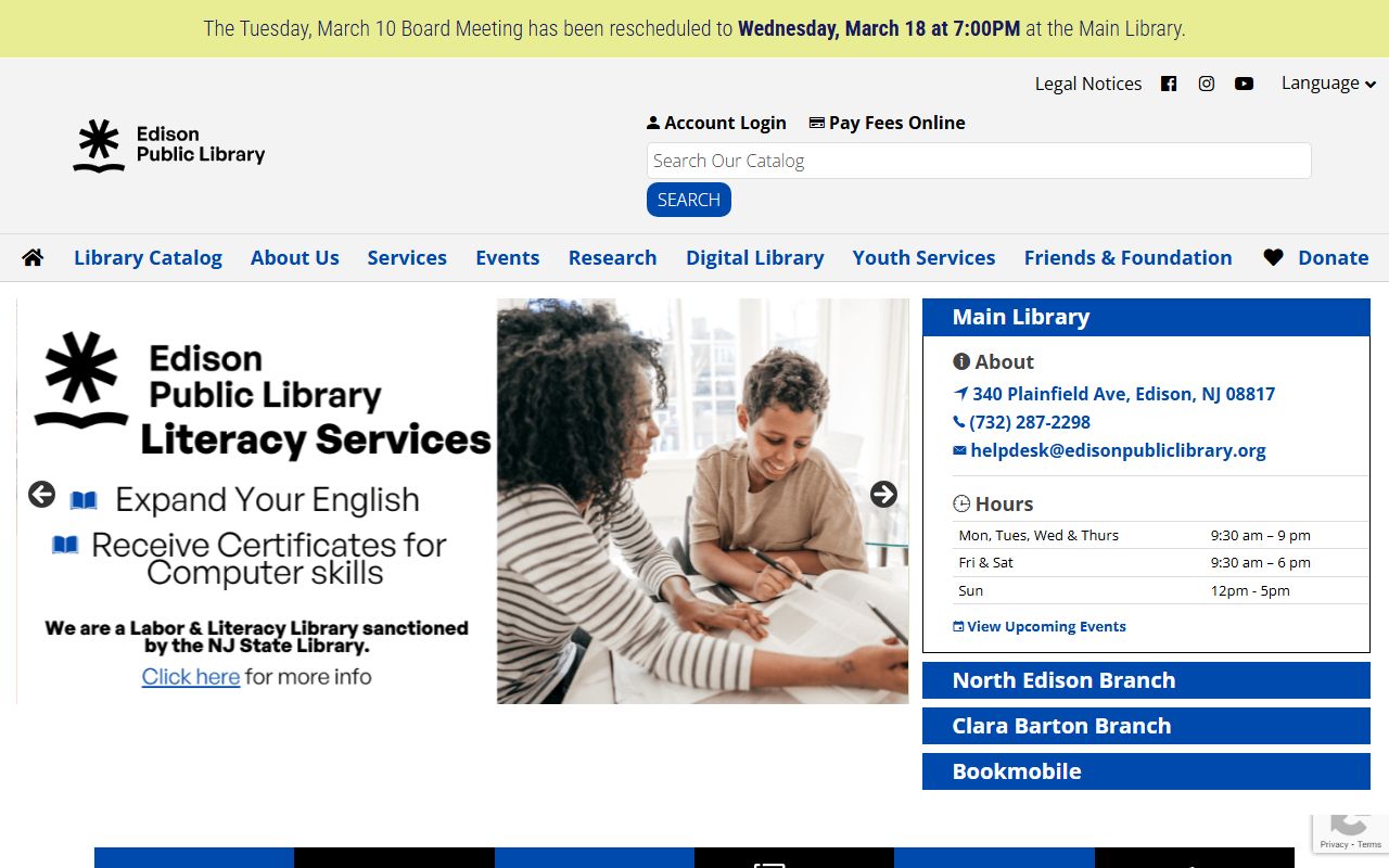 Edison Public Library obituary and genealogy research tools