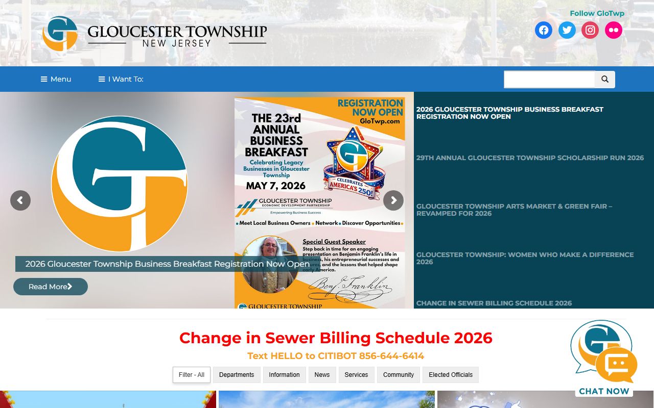 Gloucester Township homepage for obituary and death records