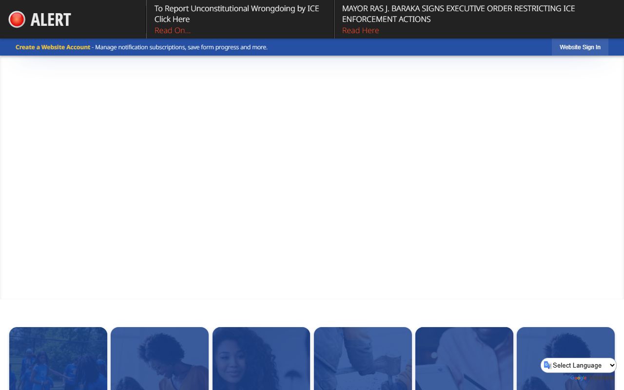 Newark City Clerk homepage for obituary and death records