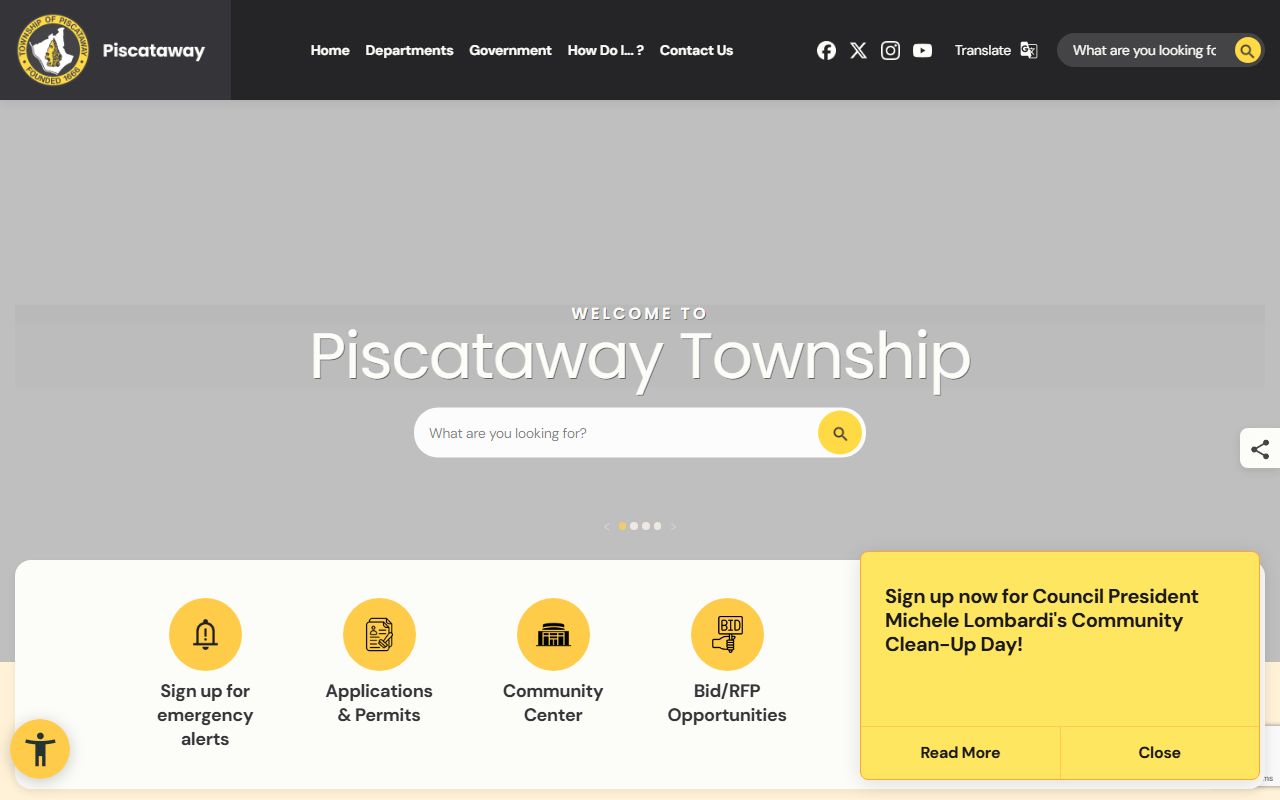 Piscataway Township homepage for obituary and death records