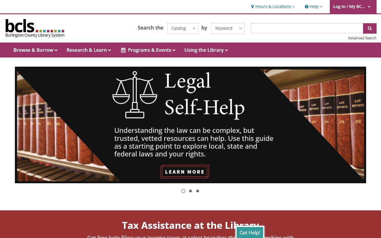 Burlington County Library System for obituary and death record research