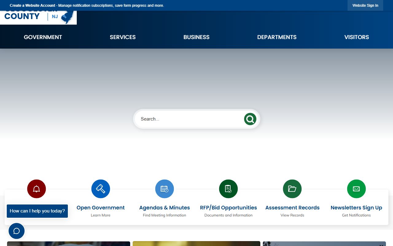 Gloucester County government page for obituary and death records